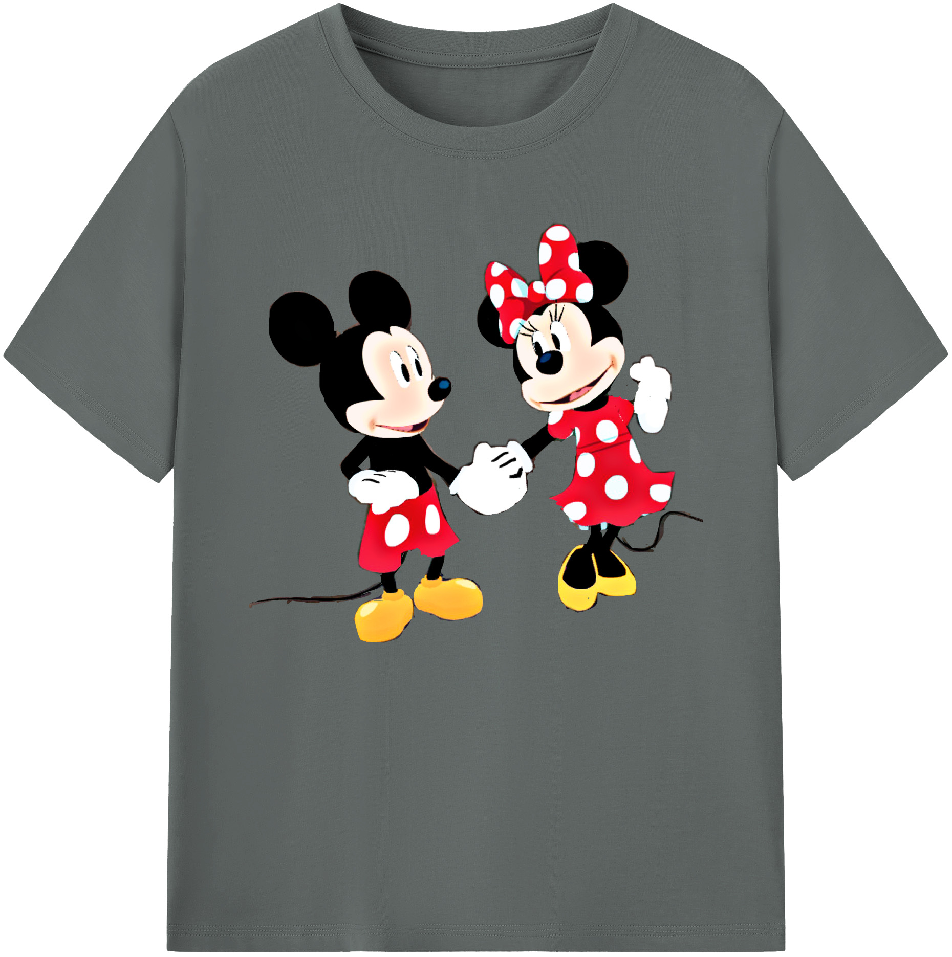 ミッキーマウス Mickey Mouse 綿100％ メンズ半袖Tシャツ｜肌触りやわらか＆通気性